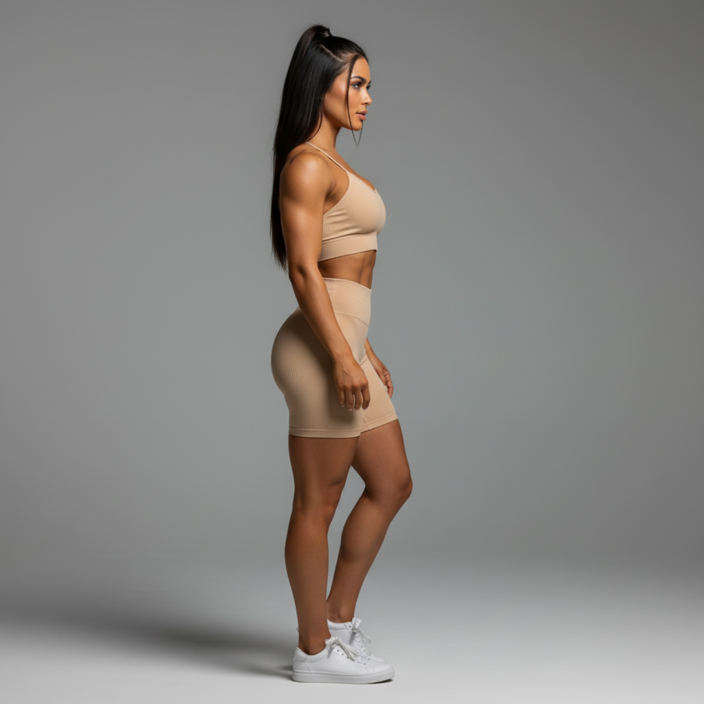 Beige Set Back Arms Relaxed