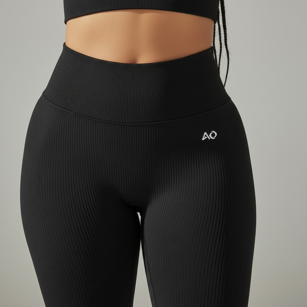 Black Leggings - Hip to Thigh Front