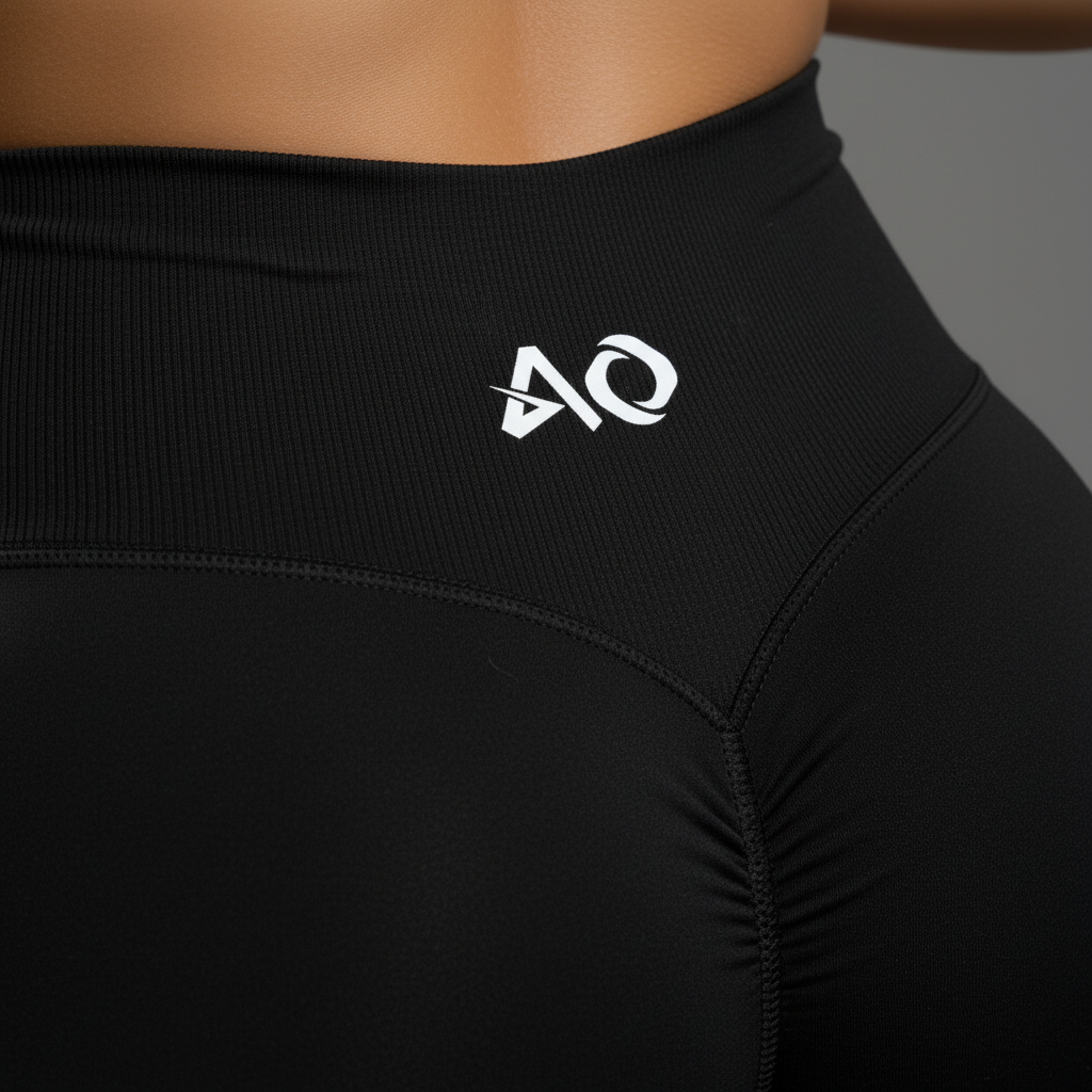 Black Leggings Material - Seamless Construction