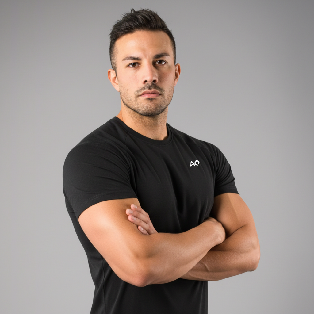 Black Performance T-Shirt - Arms Crossed