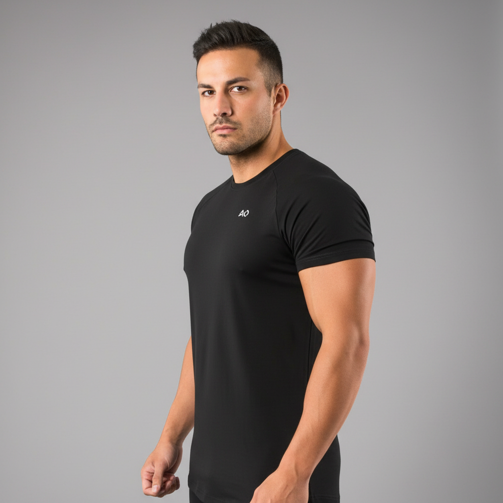 Black Performance T-Shirt - Side