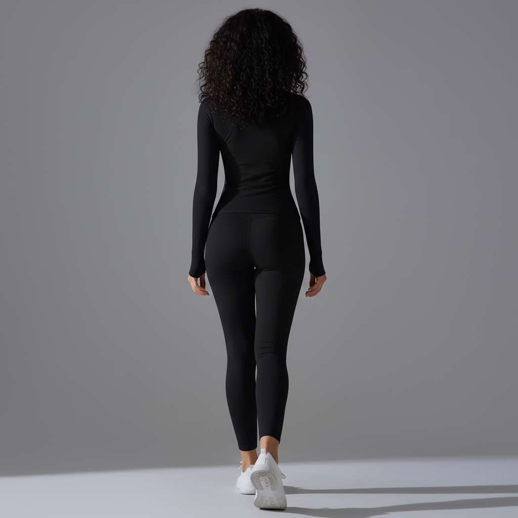 Black Set Gray Background - Back Walking