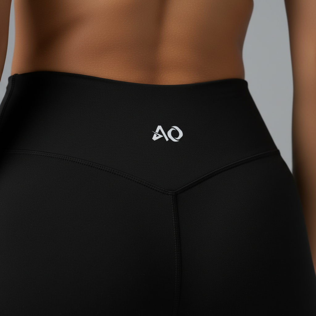 Black Shorts Back AO Logo Closeup