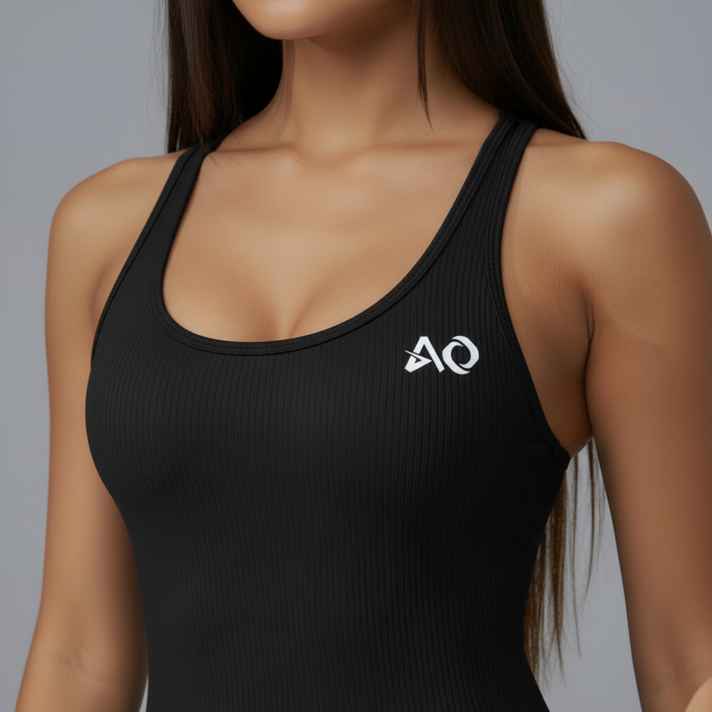 Black Unitard - ActiveOne Logo Close-Up