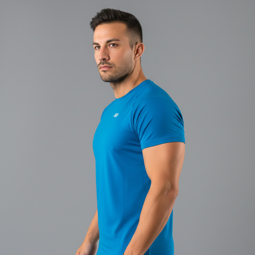 Blue Performance T-Shirt - Side