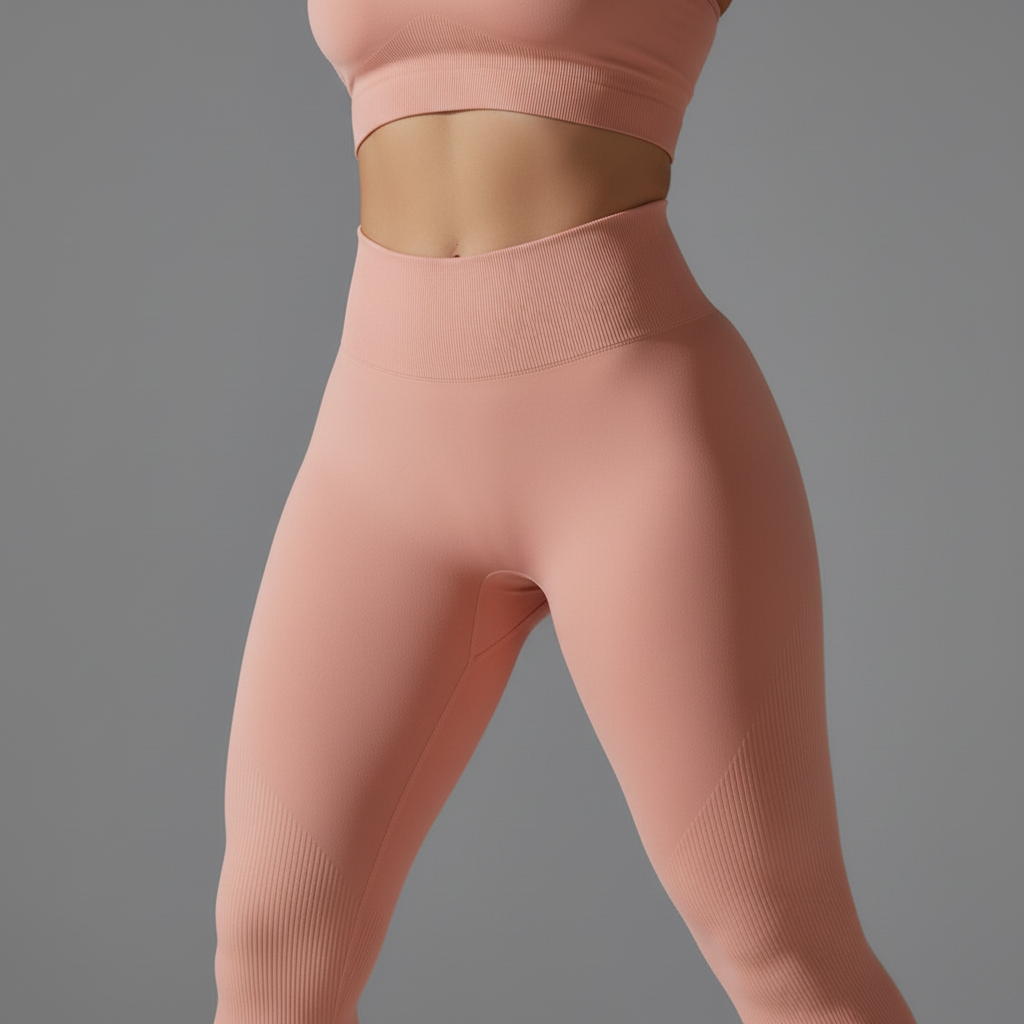 Blush Pink Leggings Front No Logo - 3