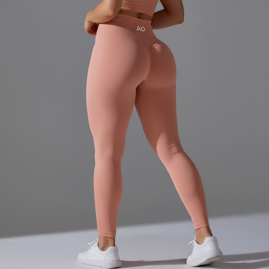 Blush Pink Leggings Lower Half - Side