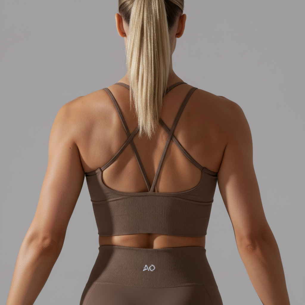 Brown Bra Back AO Logo Detail