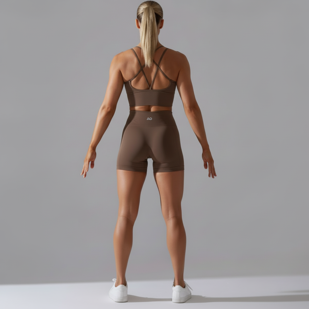 Brown Set Back Arms Relaxed