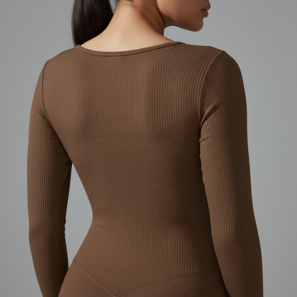 Brown Unitard - Back Design Detail