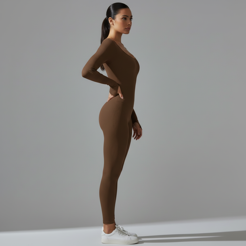 Brown Unitard - Side