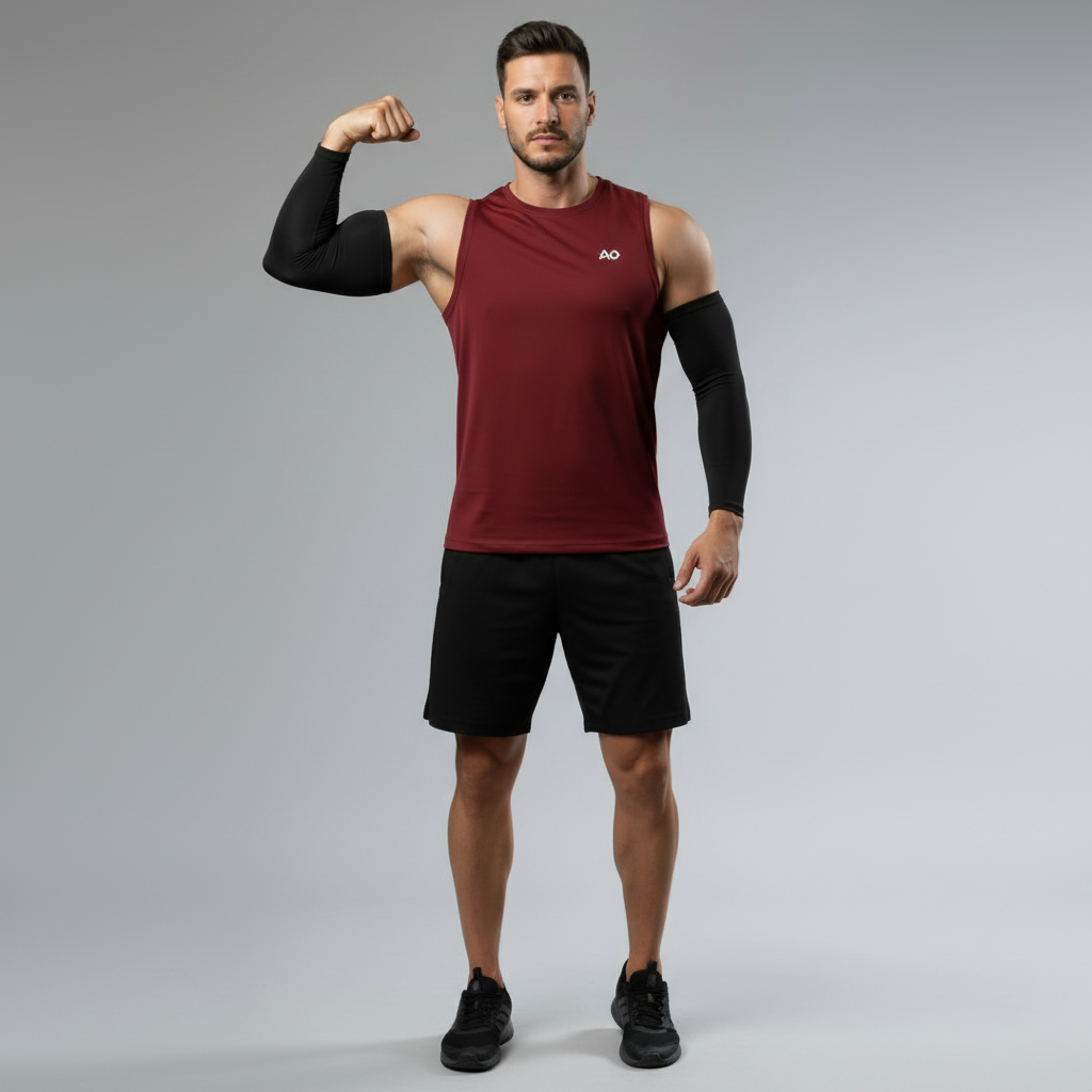 Burgundy Sleeveless Top - Athletic Stance