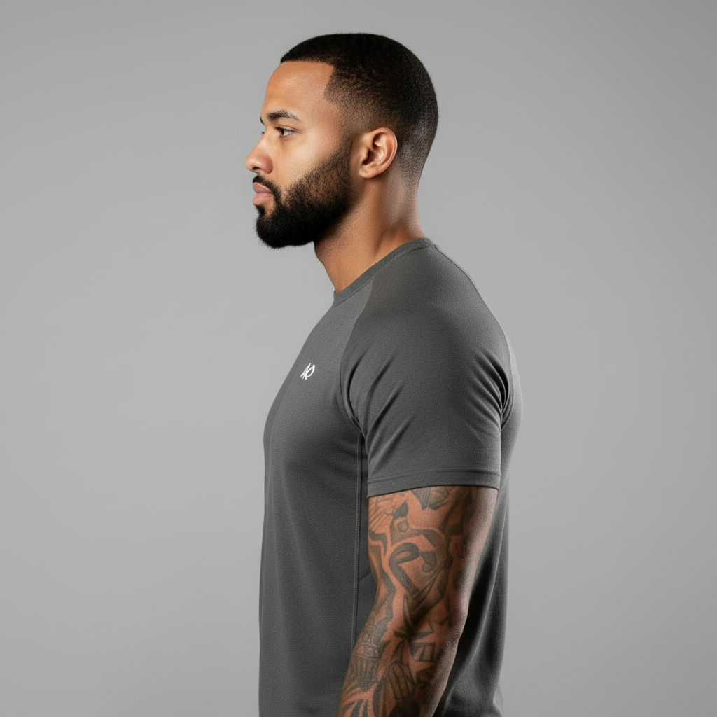 Charcoal Grey T-Shirt - Side