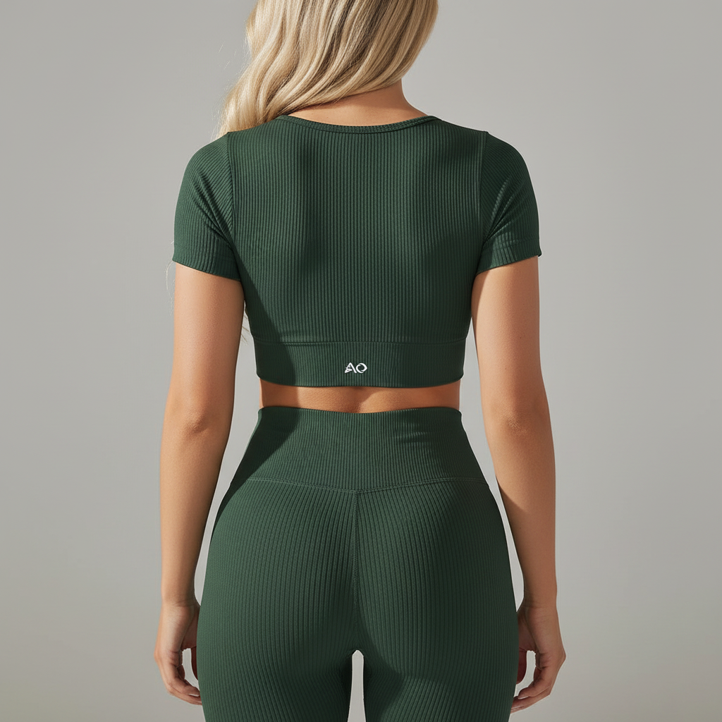 Close-up back view with AO logo dark green