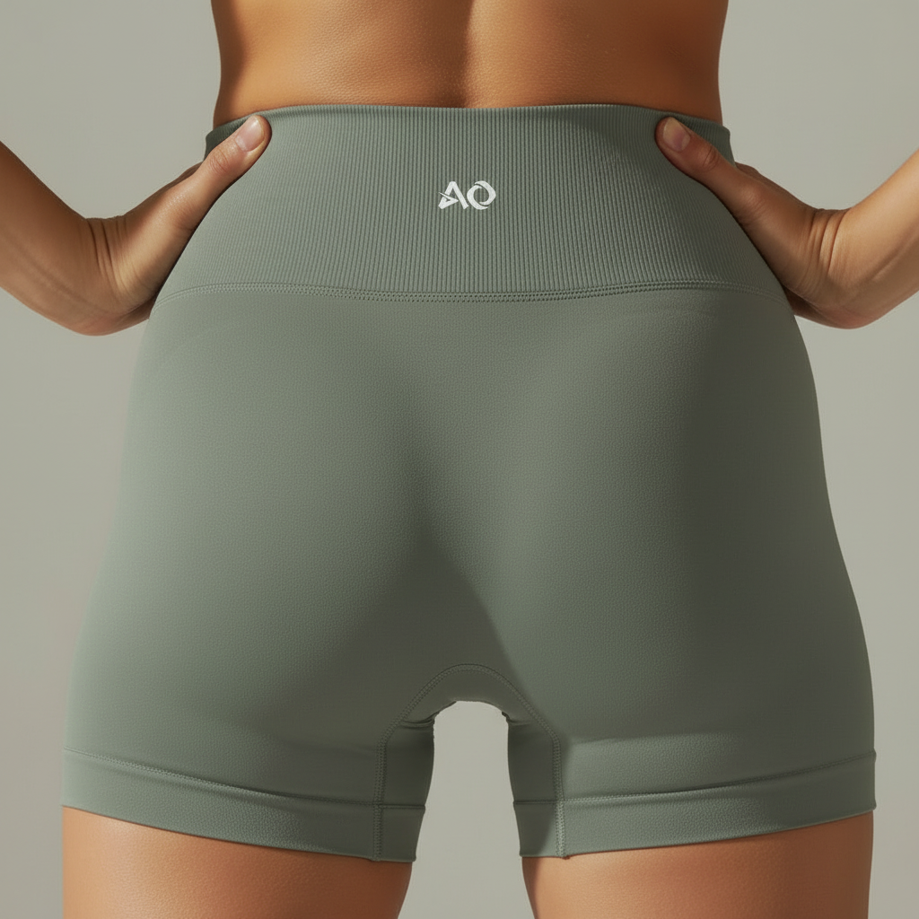 Close-up shorts texture and waistband detail