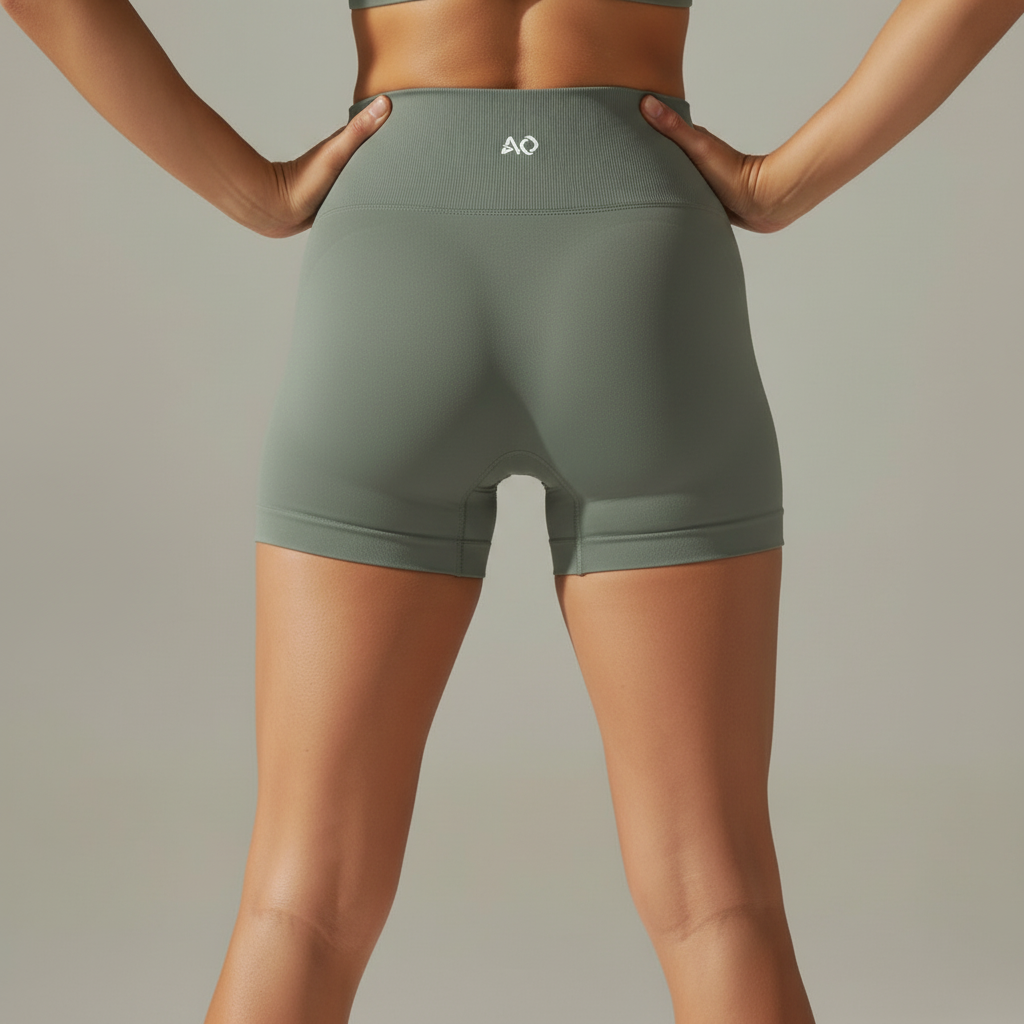 Close-up shorts with AO logo on back