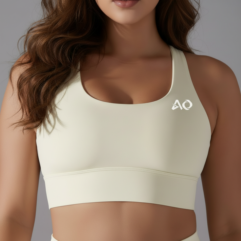 Cream Bra Front AO Logo Realistic
