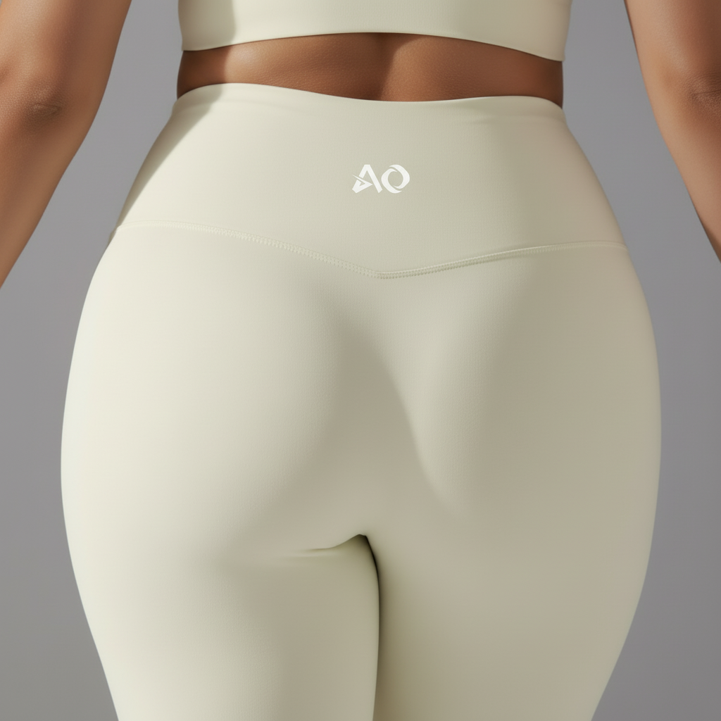 Cream Leggings Back AO Logo Realistic