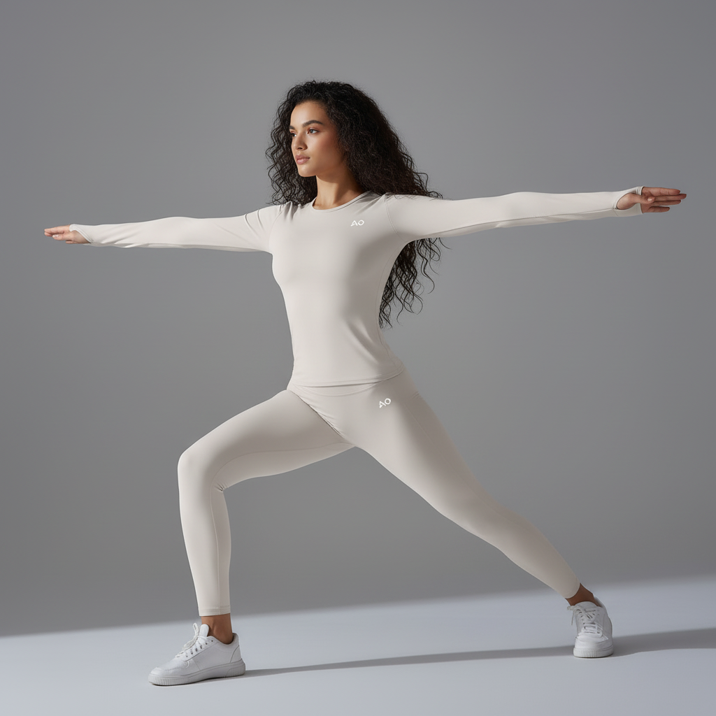 Cream Set - Lunge Pose