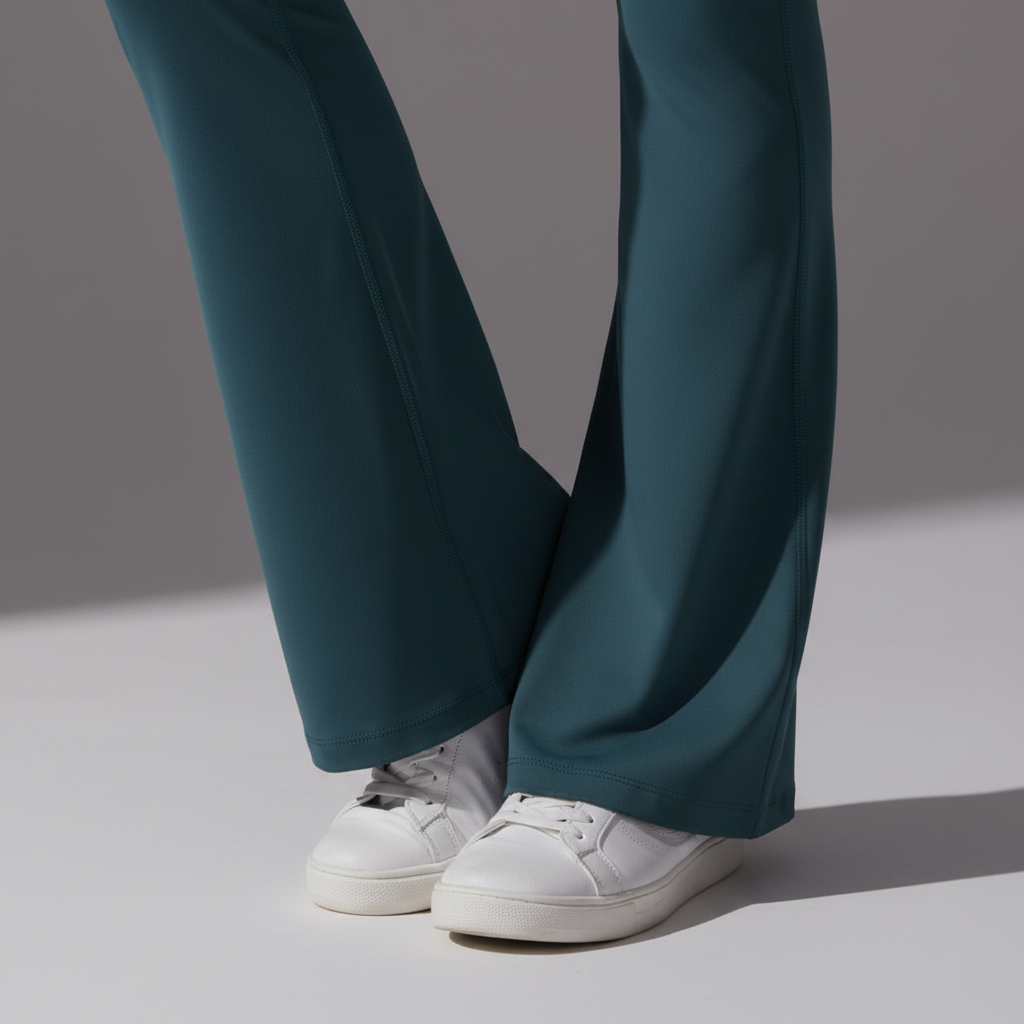 Deep Teal Unitard - Flared Hem Detail