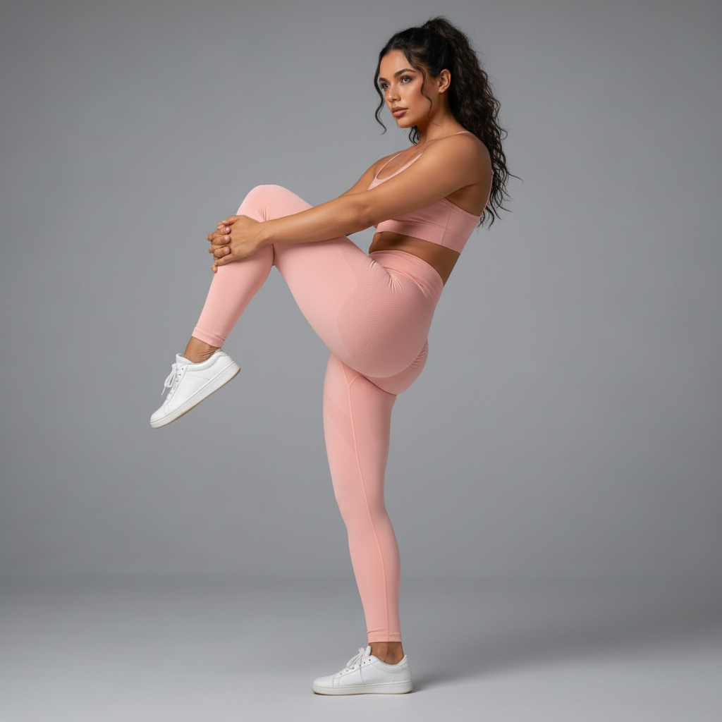 Dynamic movement with leg raised