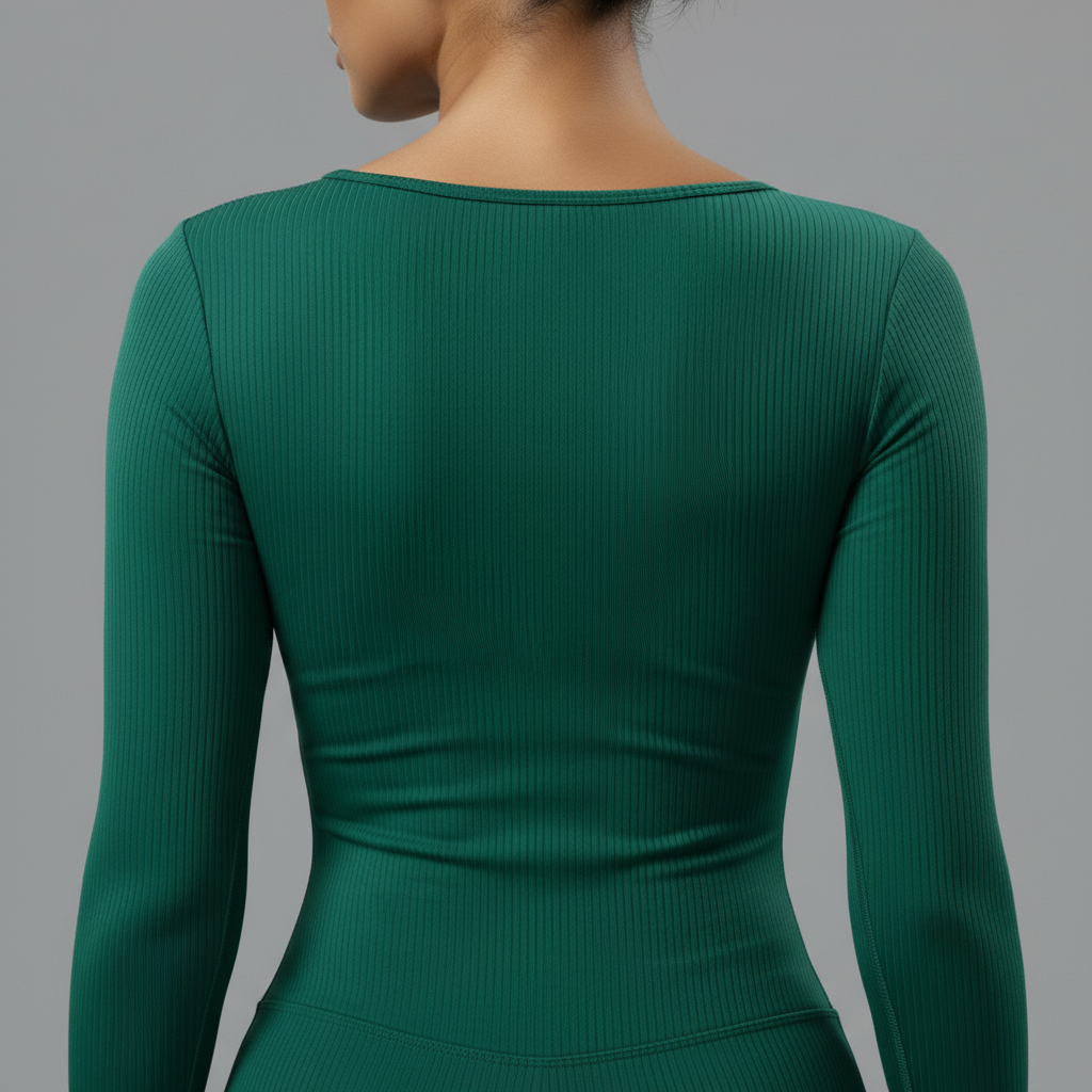Emerald Green Unitard - Back Design Detail