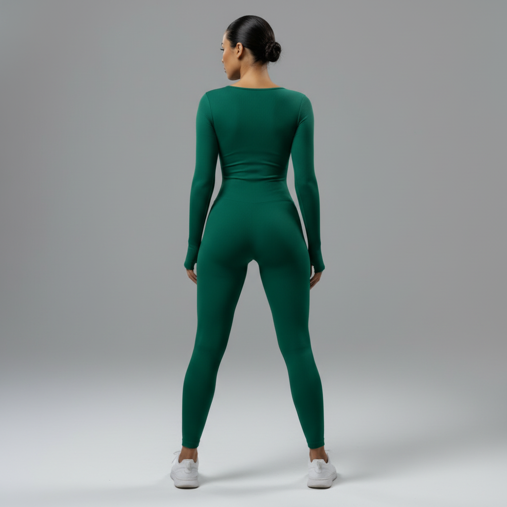 Emerald Green Unitard - Back