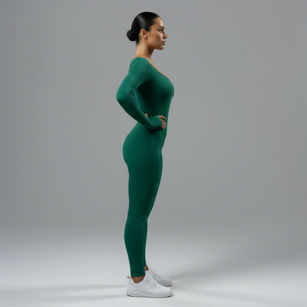Emerald Green Unitard - Side