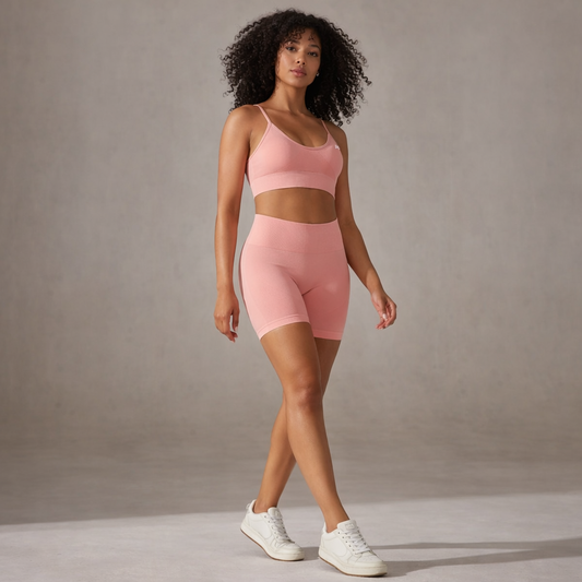 Light Pink Seamless Sports Set