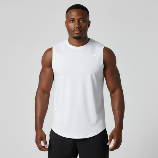 Front View - White Sleeveless Shirt 1200x1200