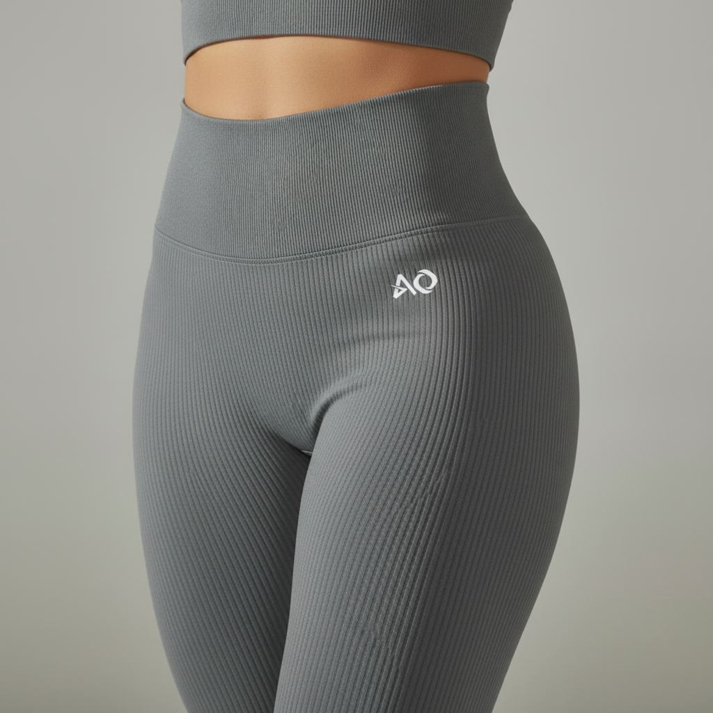 Grey Leggings - Hip to Thigh Front