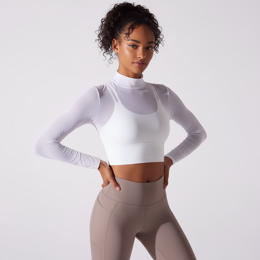 Hands on hips athletic stance