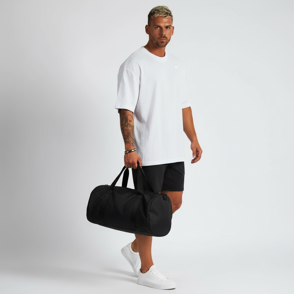 Holding Gym Bag