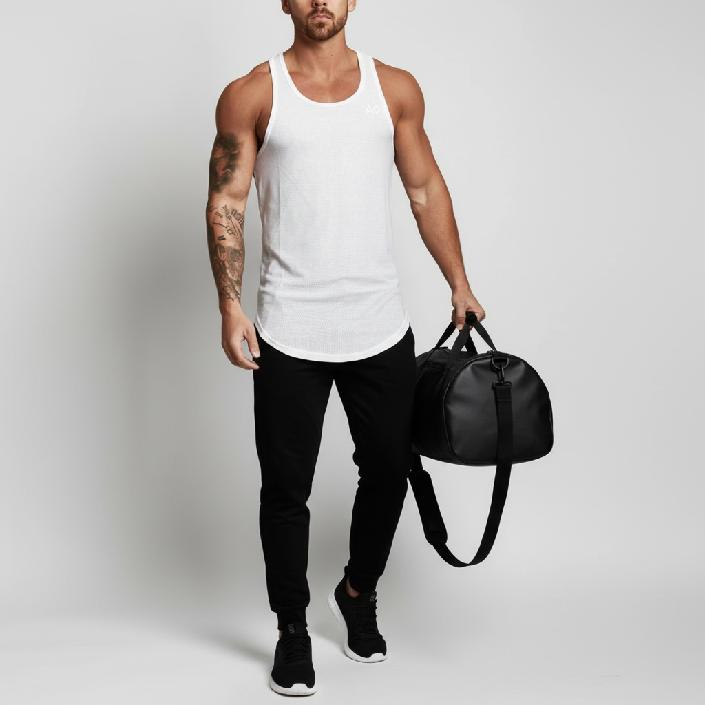 Holding Gym Bag