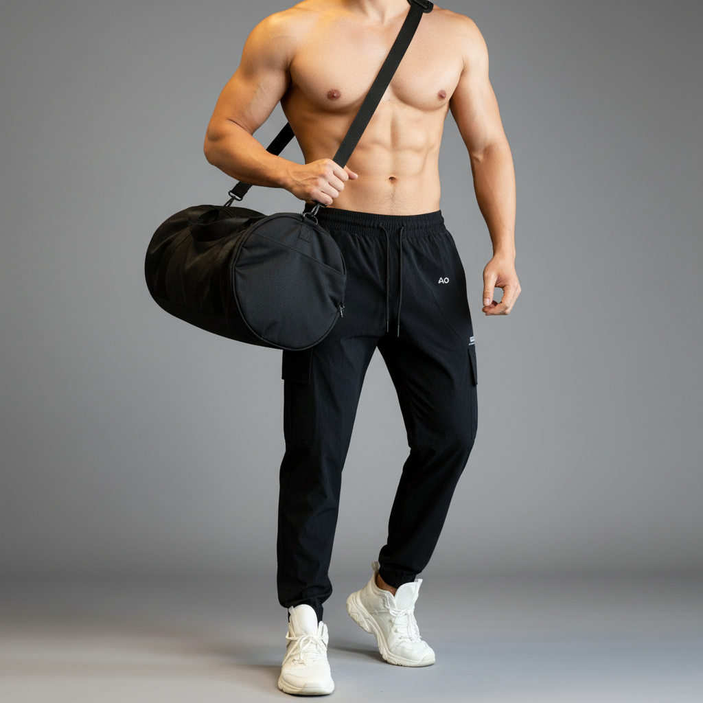 Holding Gym Bag