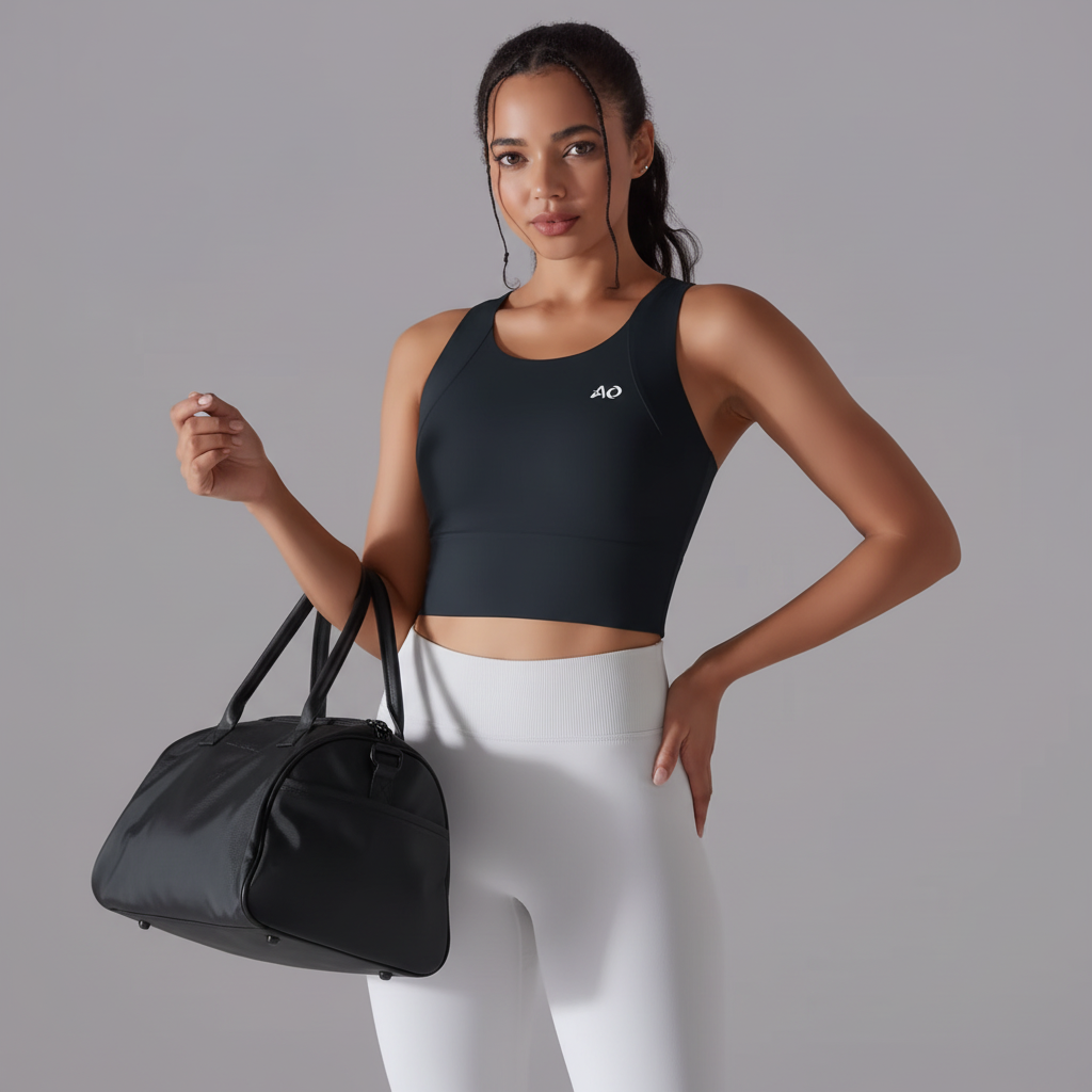 Holding Gym Bag