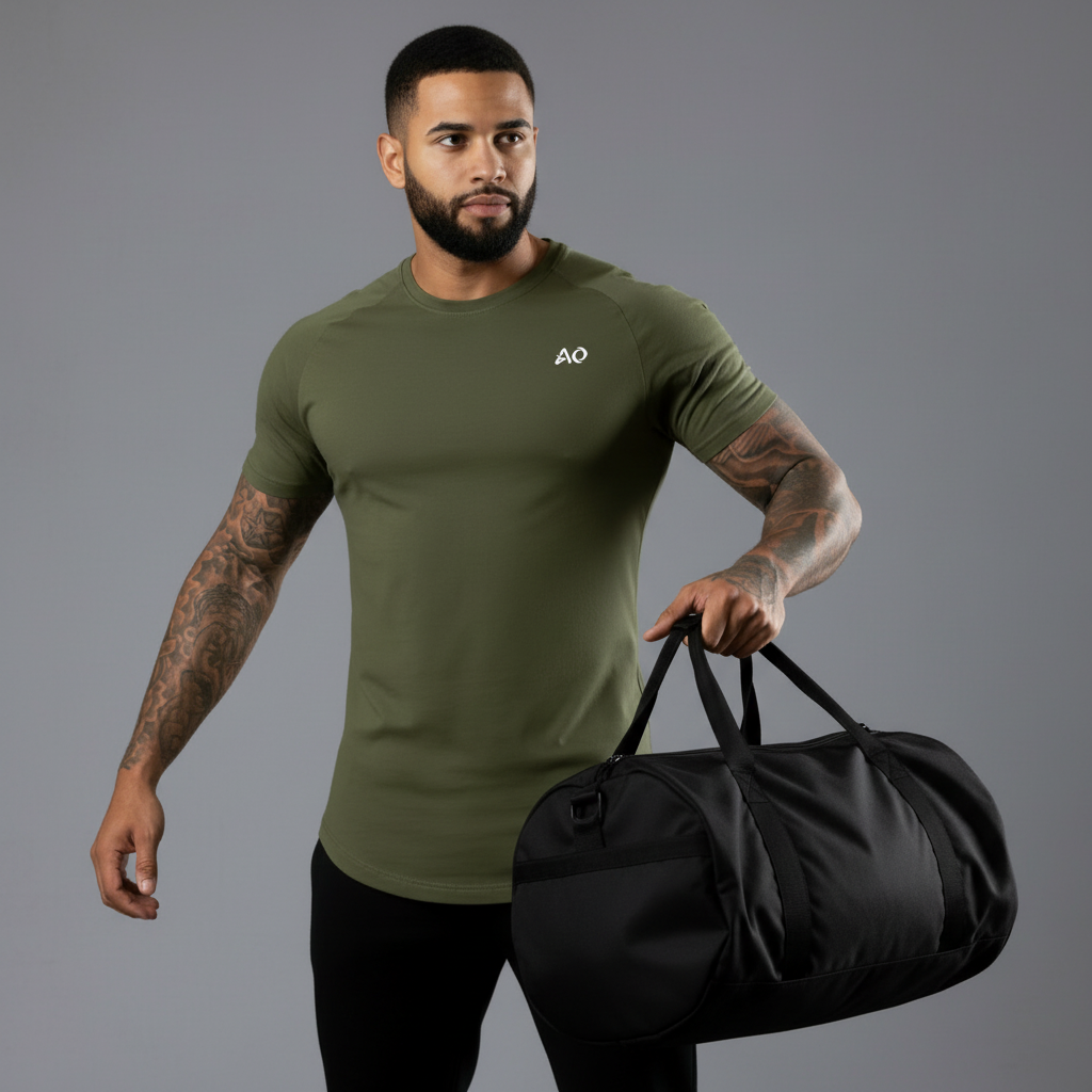 Holding Gym Bag