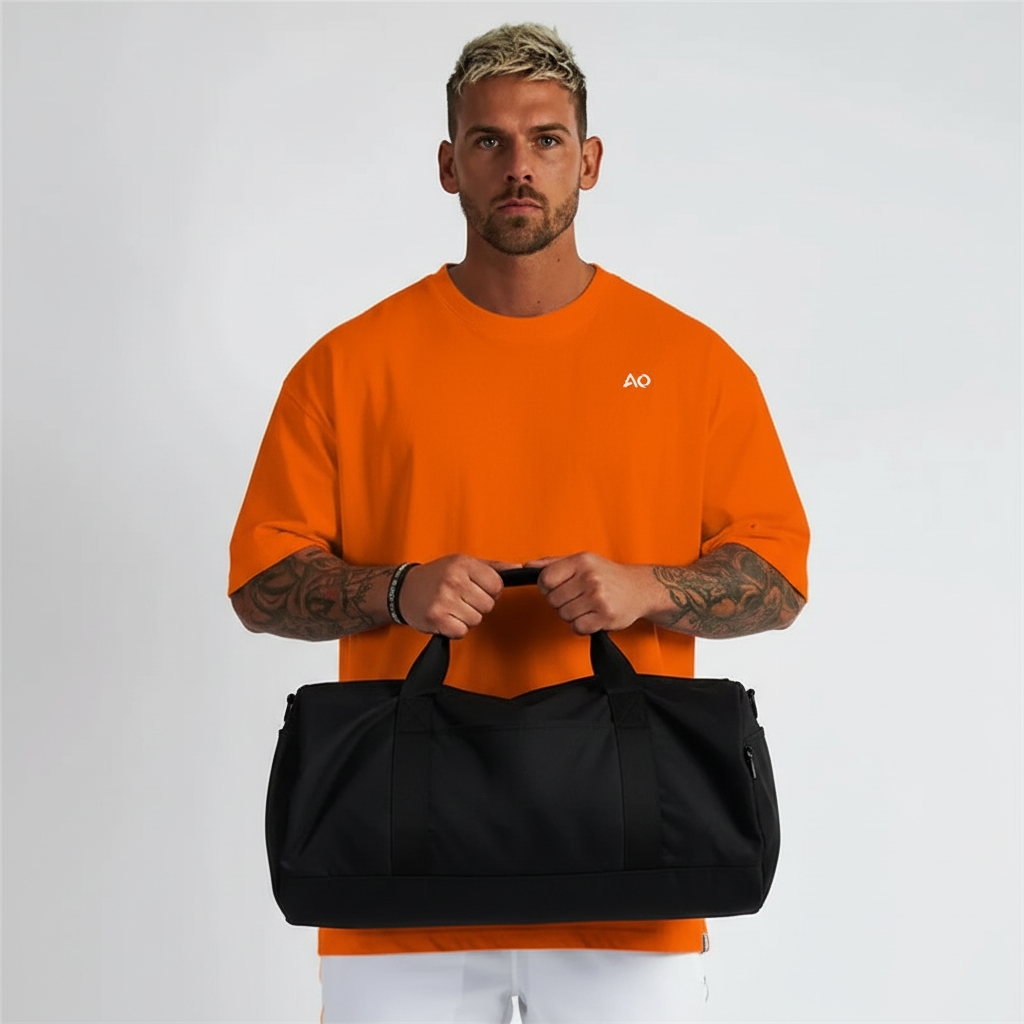 Holding Gym Bag