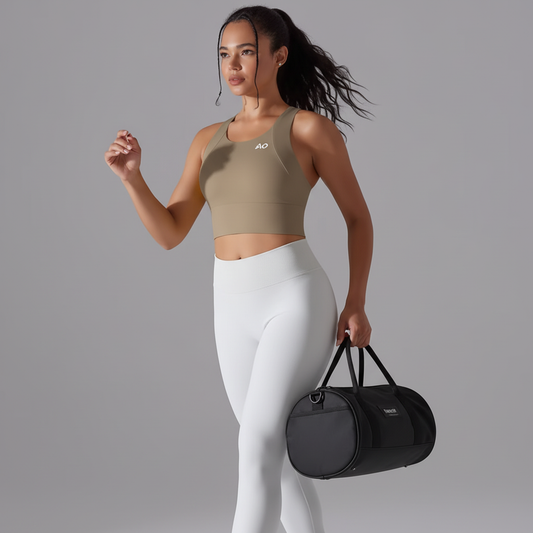 Holding Gym Bag