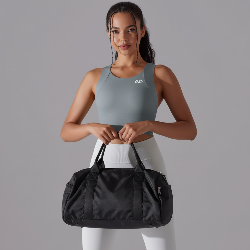 Holding Gym Bag