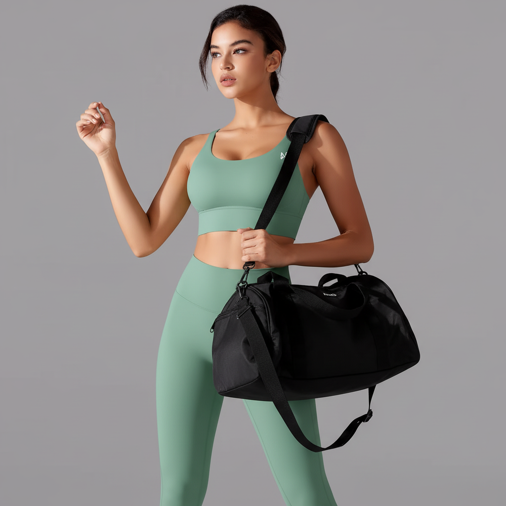 Holding Gym Bag