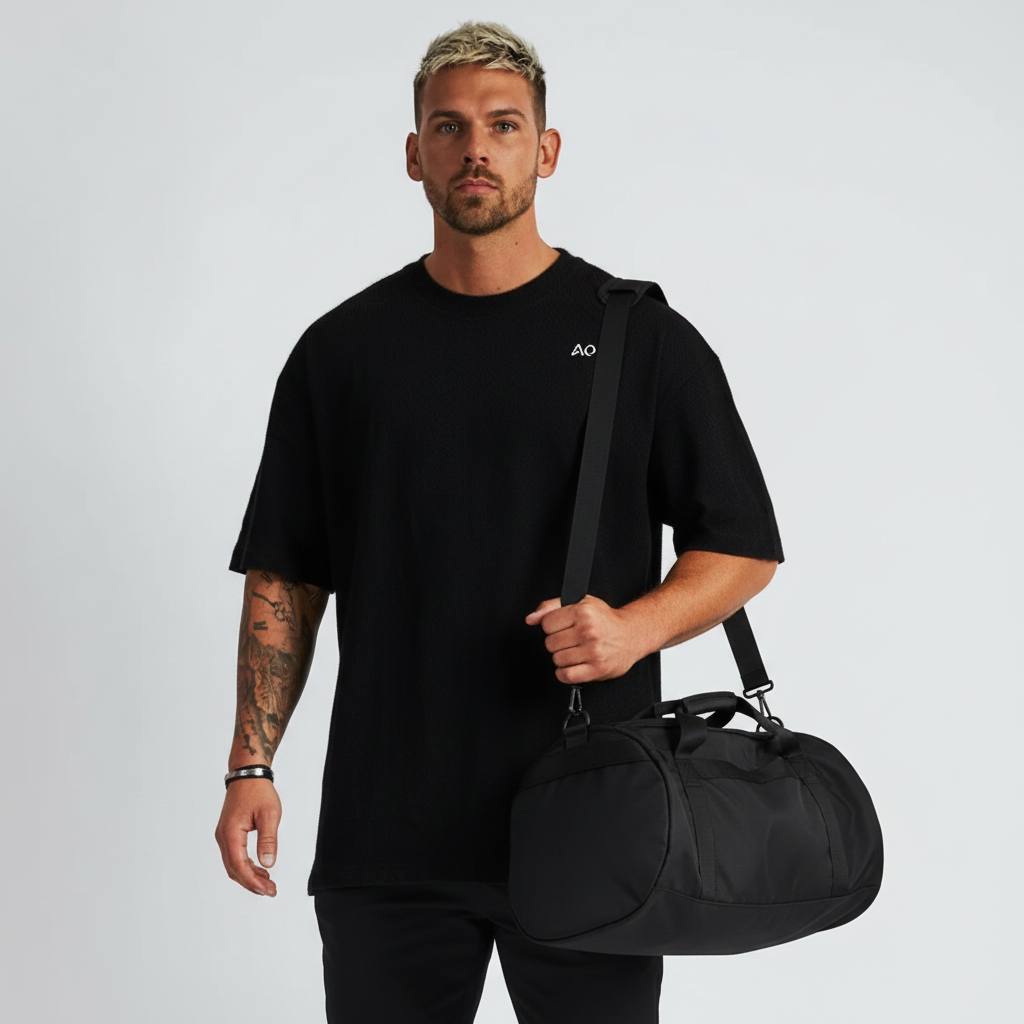 Holding Gym Bag