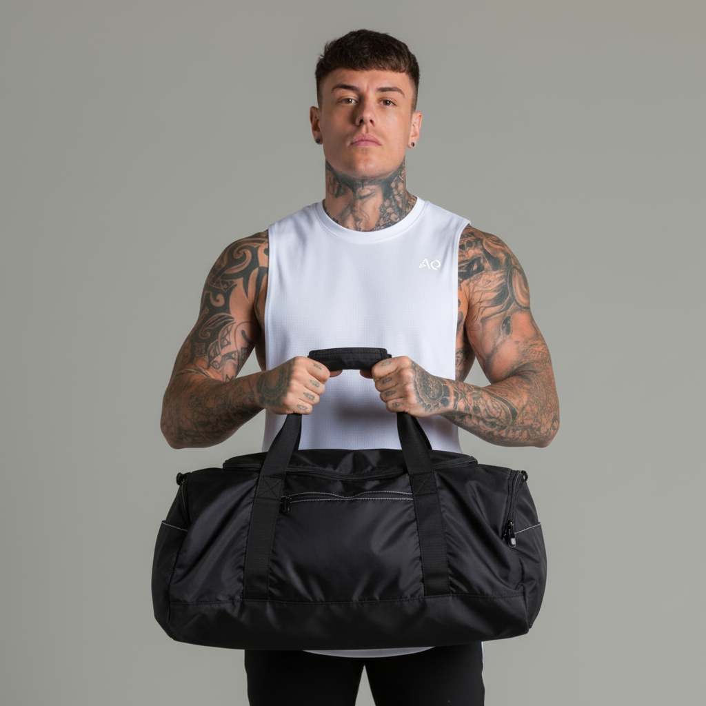 Holding Gym Bag