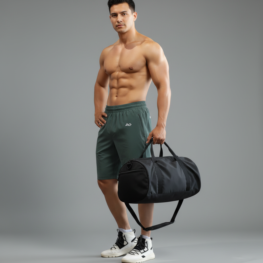 Holding Gym Bag