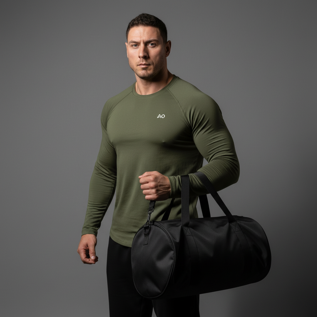 Holding Gym Bag