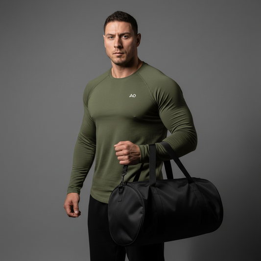 Holding Gym Bag