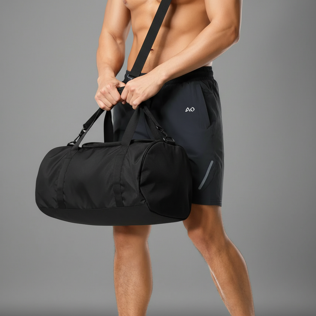 Holding Gym Bag