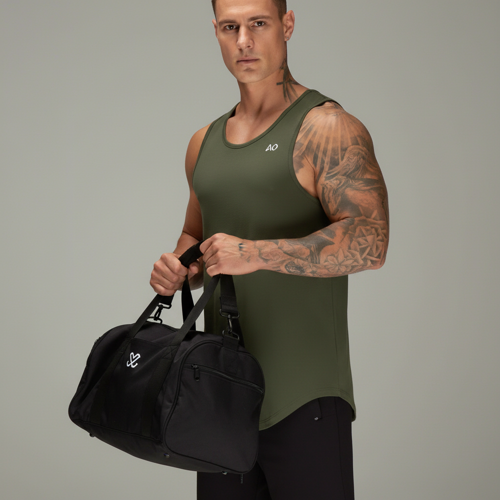Holding Gym Bag
