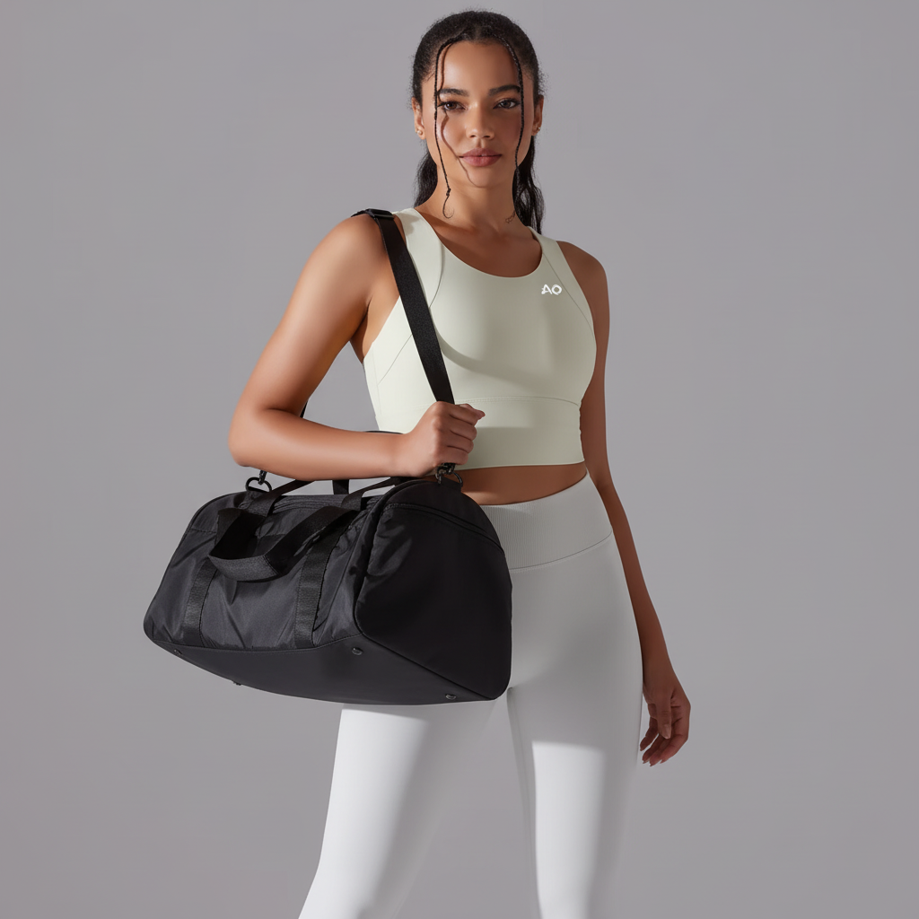Holding Gym Bag