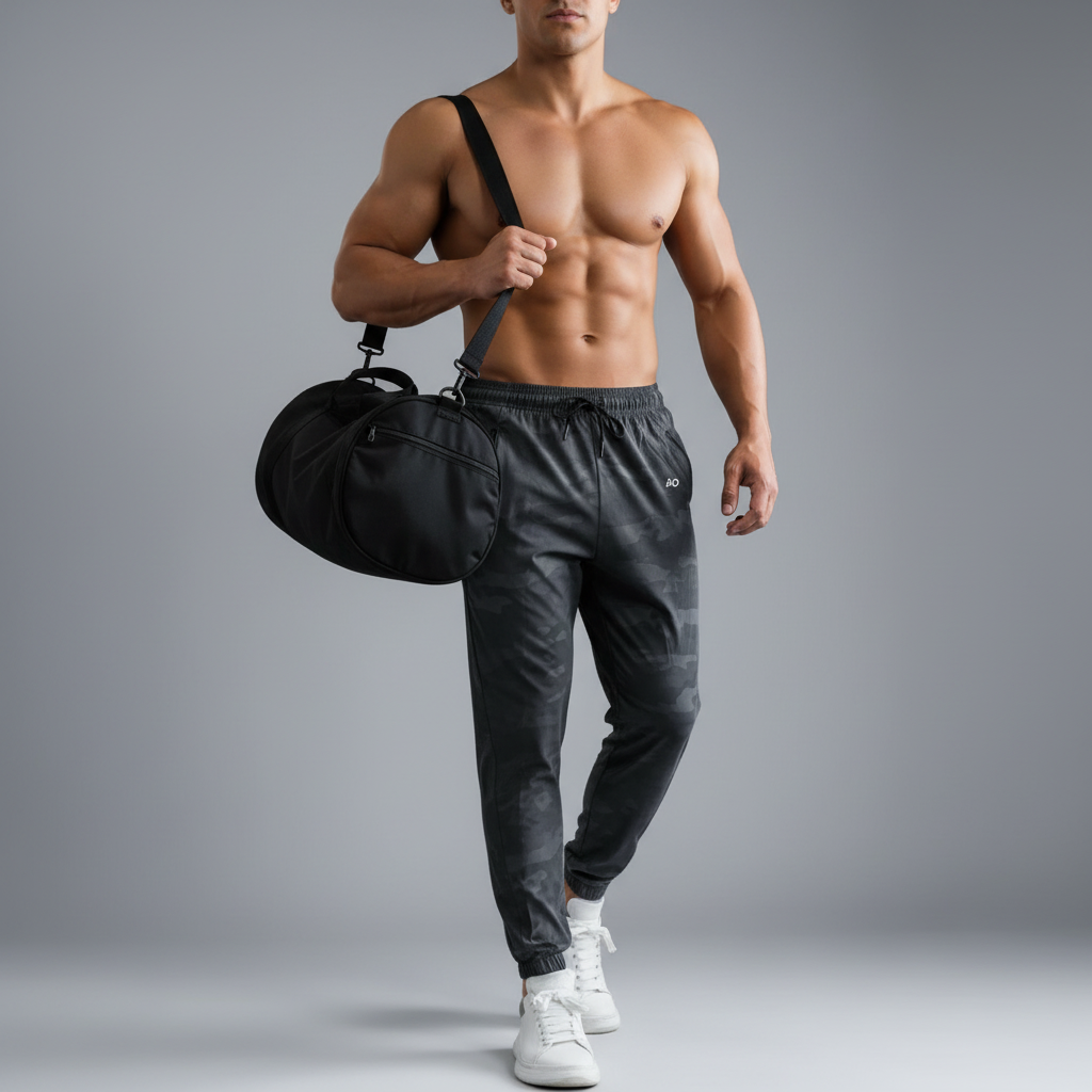 Holding Gym Bag